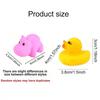 Mini Animals Rubber Ducks Miniature Desktop Ornament Cartoon Cute Duck Various Styles Household Office Desktop Decoration TMZ