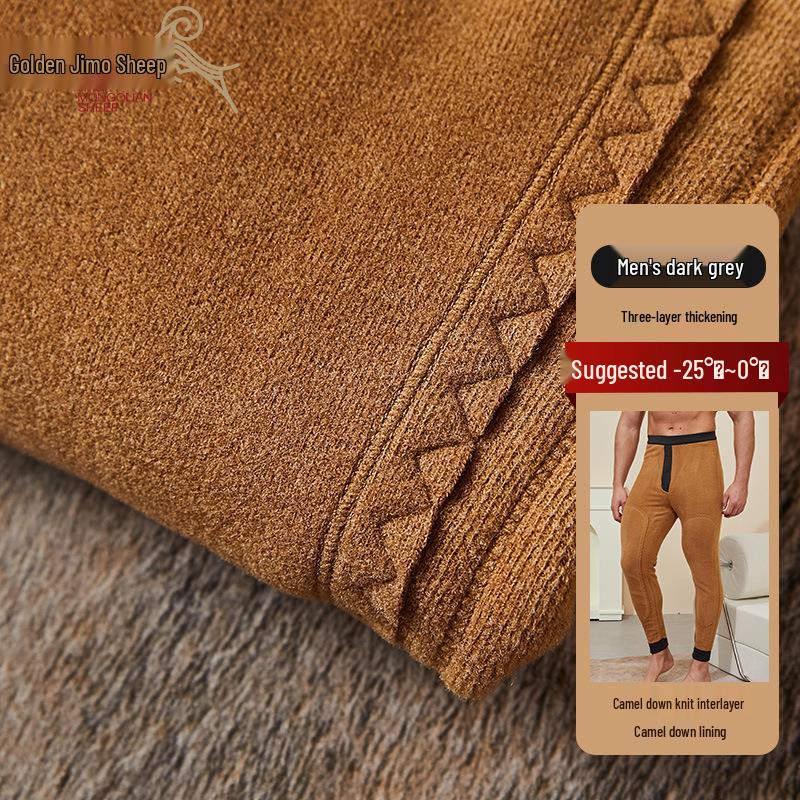 Herren- und Damen-Fleecegefütterte Extra Dicke Woll-Baumwollhosen für Winterwärme