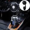 Road Trips Summer Travel Car Cup Holder Fan Dual Speed Car Fan Air Circulator Portable Car Fan Travel-Friendly Fan