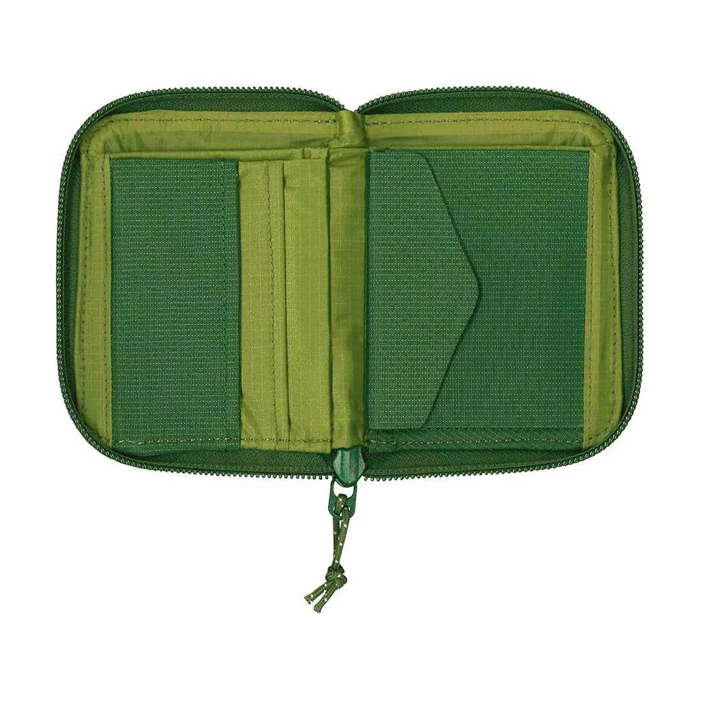MONTBELL Simple Zip Closure Nylon Wallet Regular Unisex Couple Green