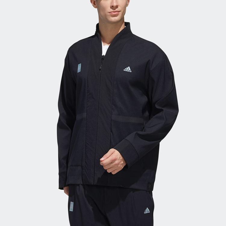 Adidas Athletic Fit Solid Jacket Men Jacket Black FM9360