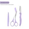 Eyebrow Grooming Tool Set: Safe Blade Razor, Anti-scratch Scissors, Brush, Comb & Trimmer