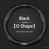 Carbon Fiber Texture Car Steering Wheel Cover For Ford Mustang Bronco Fiesta Focus Mondeo Kuga Ecosport Edge F150 Ranger Sticker Zz1