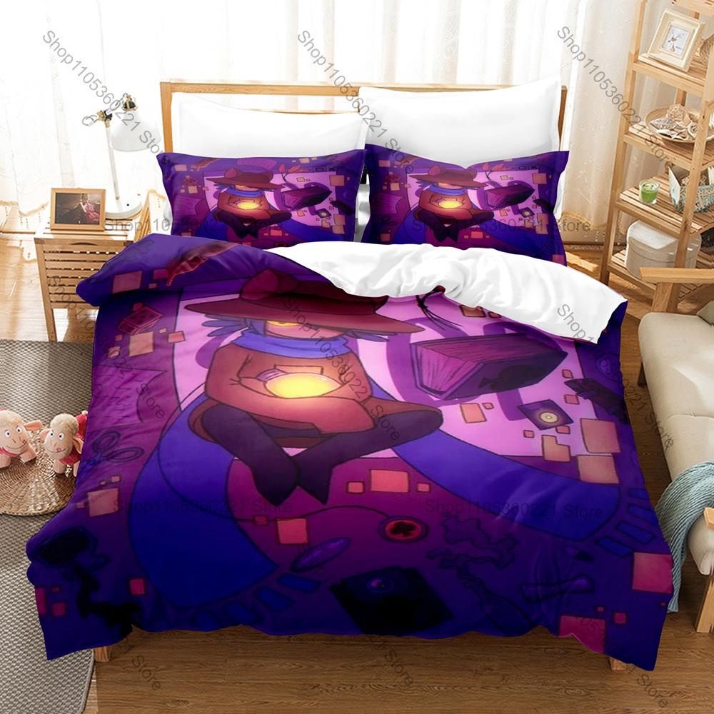 Niko OnesFan Merch Duvet Cover + 2 Pillowcases, Unique Game Art Print Bedding Set Comfortable Textile for Gaming Collectors