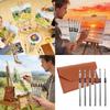 6Pieced Expandable Art Brush Set Ideal For Plein Air Painting And Sketching