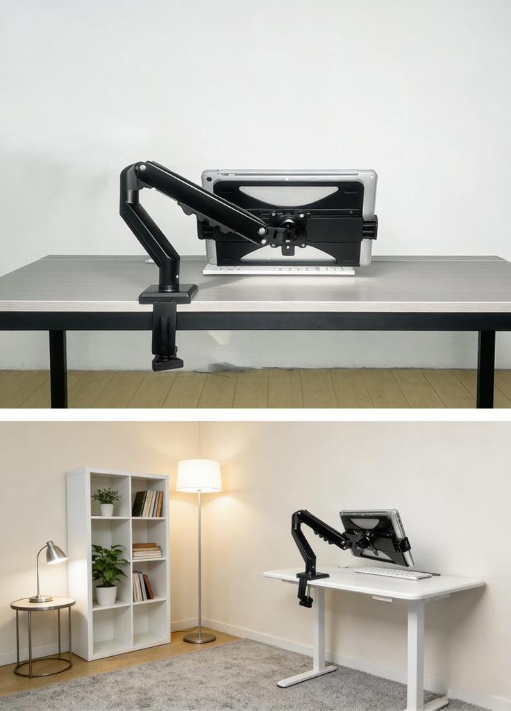 Mechanischer Arm Laptopständer mit einstellbarer Kühlung und Höhe