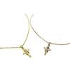 [Juraise] Hawaiian Jewelry Necklace Cross Women's Men's Stainless Steel Birthday Anniversary Yellow Gold
