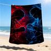 1pc Battle, Flame Outdoor Personalized Flannel Blanket, Soft, Lightweight Personalized Flannel Blanket, Digital Printing,