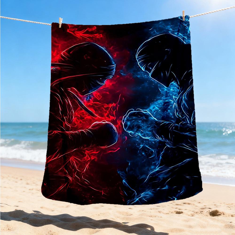 1pc Battle, Flame Outdoor Personalized Flannel Blanket, Soft, Lightweight Personalized Flannel Blanket, Digital Printing,