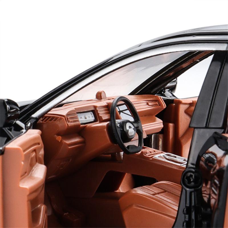 1/24 NIO ES8 SUV Alloy New Energy Car Model Diecast Metal Toy Vehicles Car Model High Simulation Sound and Light Childrens Gifts