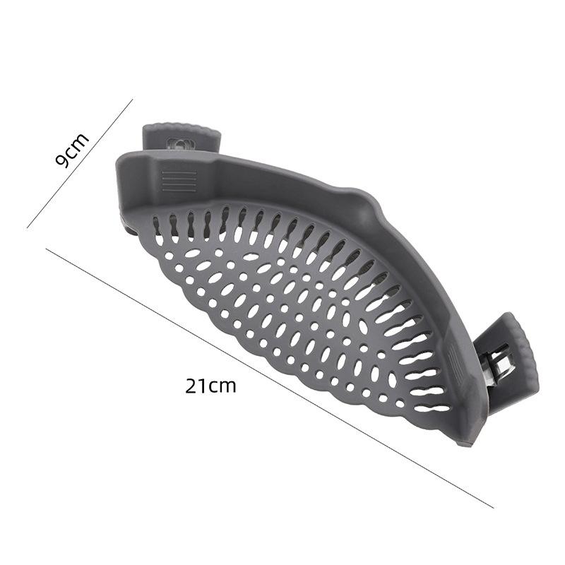 

Новый дуршлаг для кастрюль и дуршлаг для пасты 2025 - Регулируемый силиконовый дуршлаг с клипсой для кастрюль, сковородок и мисок - Кухонный дуршлаг