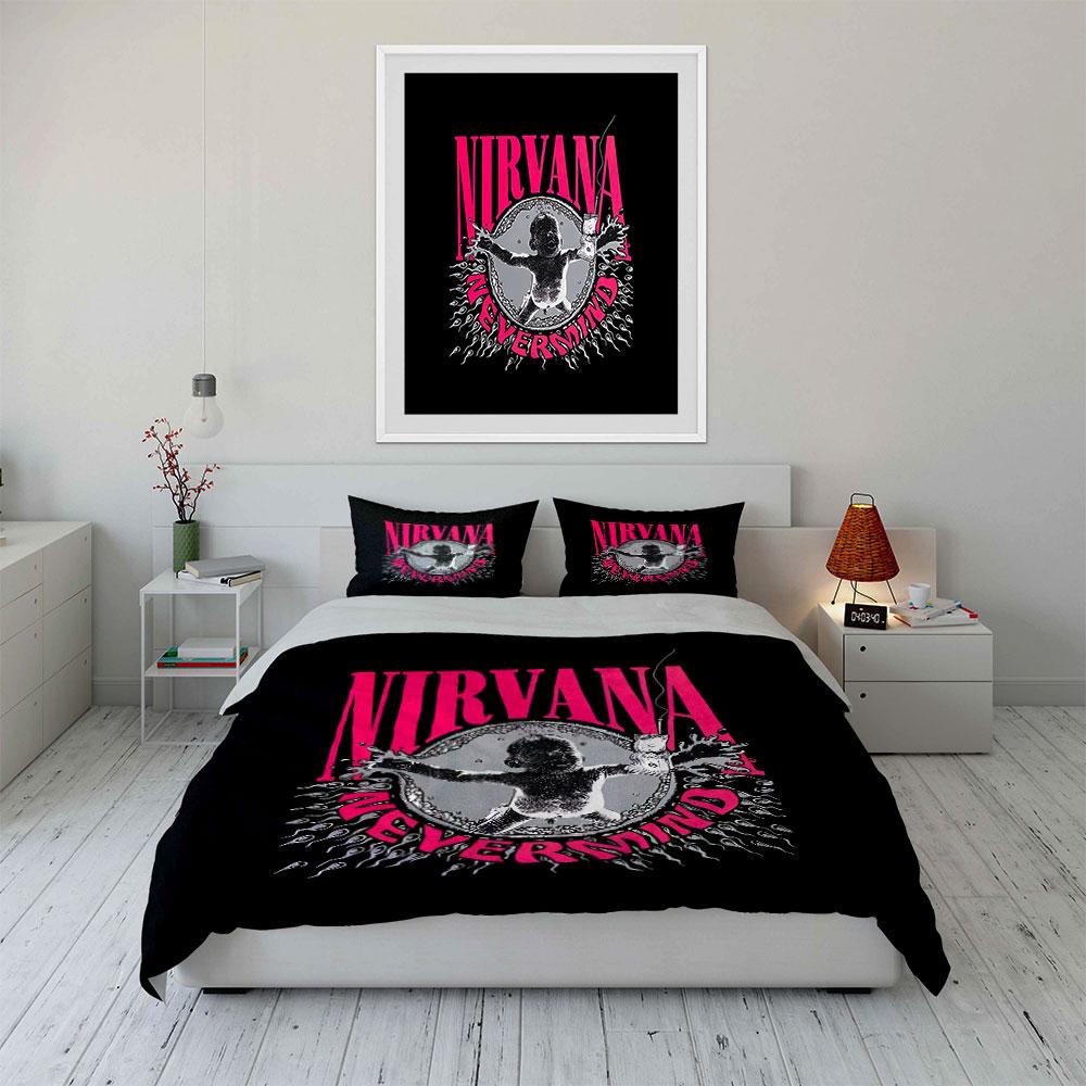 Nirvana Nevermind Album Art Bedding Duvet Cover Set Duvet Cover Pillowcases (1*Duvet Cover 2*Pillowcases, without duvet insert)