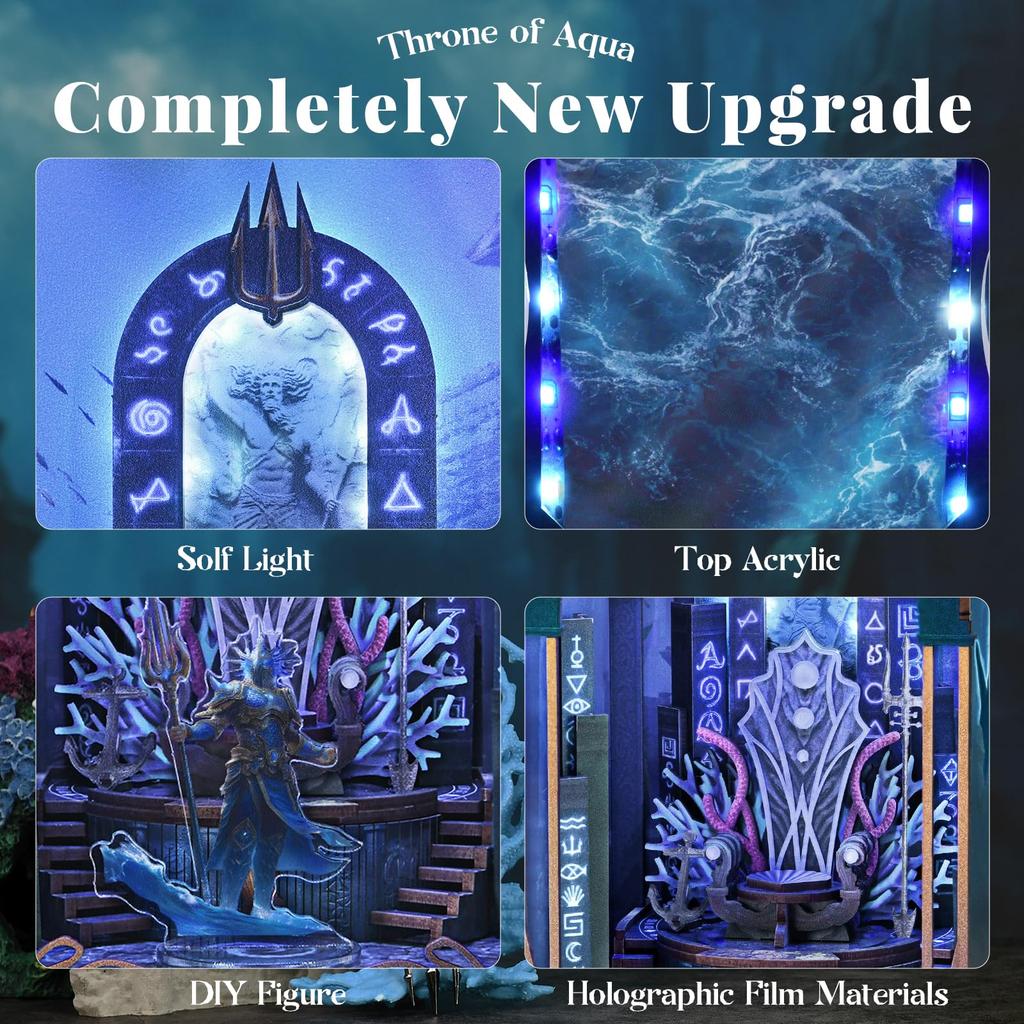 MiniCity DIY BookNook Kit Dollhouse Kit Miniature House Kit BookNook Suitable for and Birthday Collectible with LED Lights - - - - Beginners,