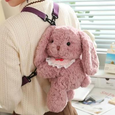 30 cm süßer Kaninchen-Plüsch-Rucksack, modische Plüschpuppe, Kindertasche, Umhängetasche, Mini-Rucksack, Taschen, Geschenke für die Freundin