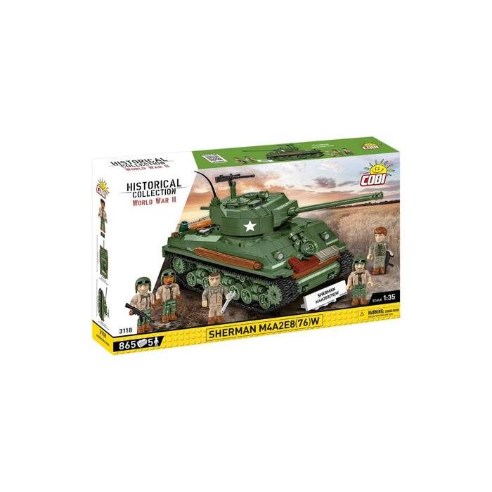 Jeu De Construction - COBI - Sherman M4A2E8(76)W - 865 Éléments - 1:35 - Vert