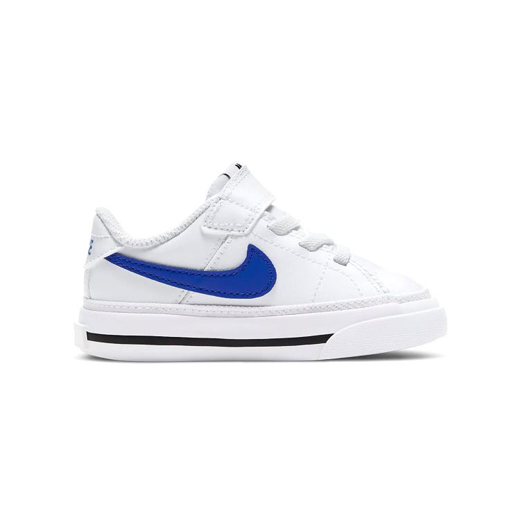 Nike Court Legacy Slip Resistant Abrasion Resistant Low top Toddler Shoes White Blue Black Infant And Toddler DA5382-101