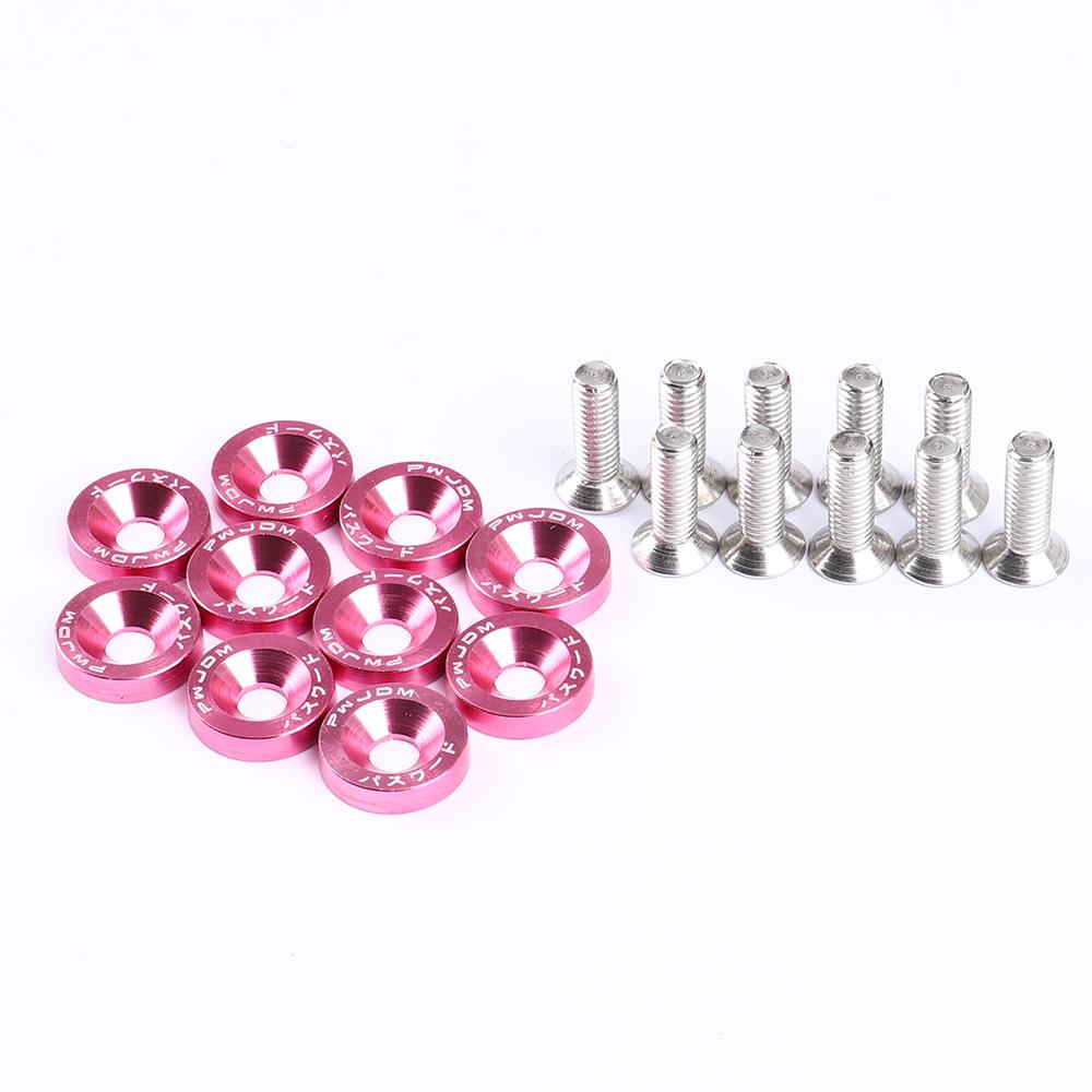 Aluminum Fender Washers Bolt Fender Washer License Plate Bolts M6x20 10Pieces/pack