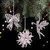 Pink Glitter Snowflake, Candy, Bow Christmas Tree Decoration Light Luxury Christmas Hanging Pendant