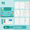 Educational Kids Magic Copybook Set Reusable Tracing Workbook for Handwriting Skills