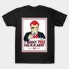 Asian Size Cotton Unisex Tshirt Print T-shirt Commander Red Wants You! T-shirt No-Cut Print Regular Fit