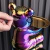 Ceramic Colorful Plating Bear Storage Box Home Living New Room Desktop Storage Tray Decorative Statue Money Box Ornaments