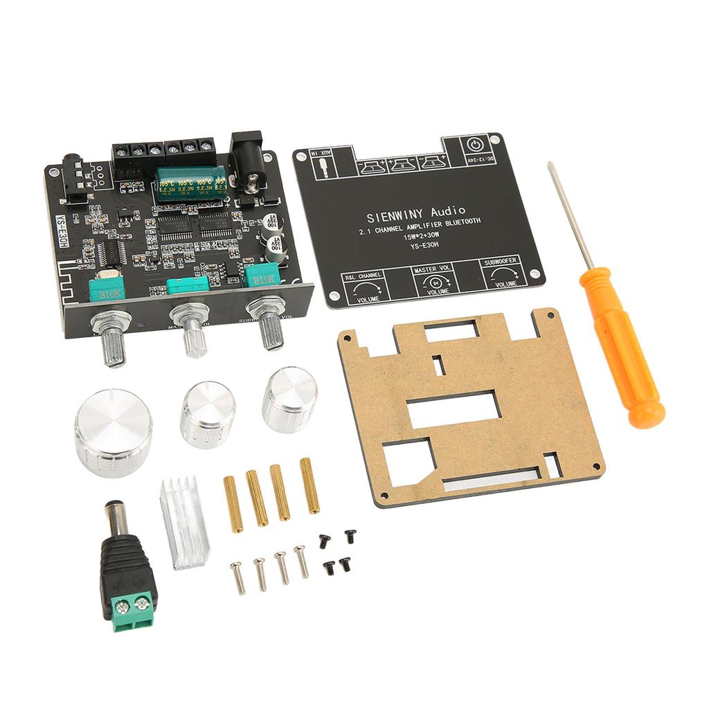 Bluetooth 5.1 Power Amplifier Module 2.1 Channel HiFi Knob Adjustment Sound Amplifier Board DC