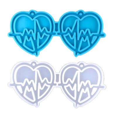 Epoxy Love Heart Mold Silicone Earrings Mold Handmade Fashion Jewelry Molds for Resin Jewelry Making Pendant Crafts