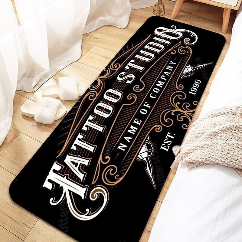 Tattoo Shop Door Mat Entrance Non-slip Doormat Washable Kitchen Carpet Living Room Hallway Rugs Bathroom Bath Door Mats
