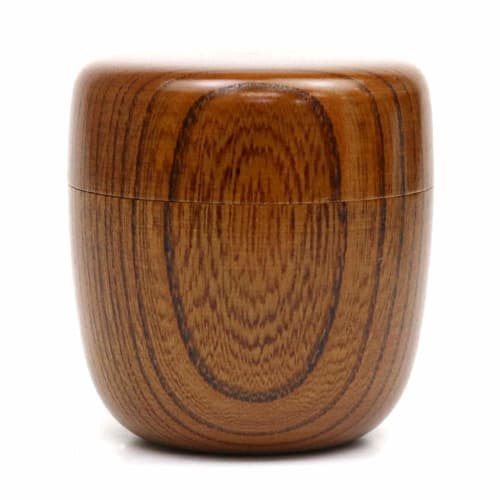 Hokoen Tea Ceremony Utensils, Medium-sized Teacup, Keyaki Wood with Wiped Lacquer, Made In Japan by Kurokawa Seiho, Yamanaka Lacquer