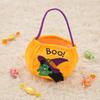 Halloween Trick or Treat Bucket 9.8x5.9 Inch Pumpkin Witch Black Cat Plush Tote