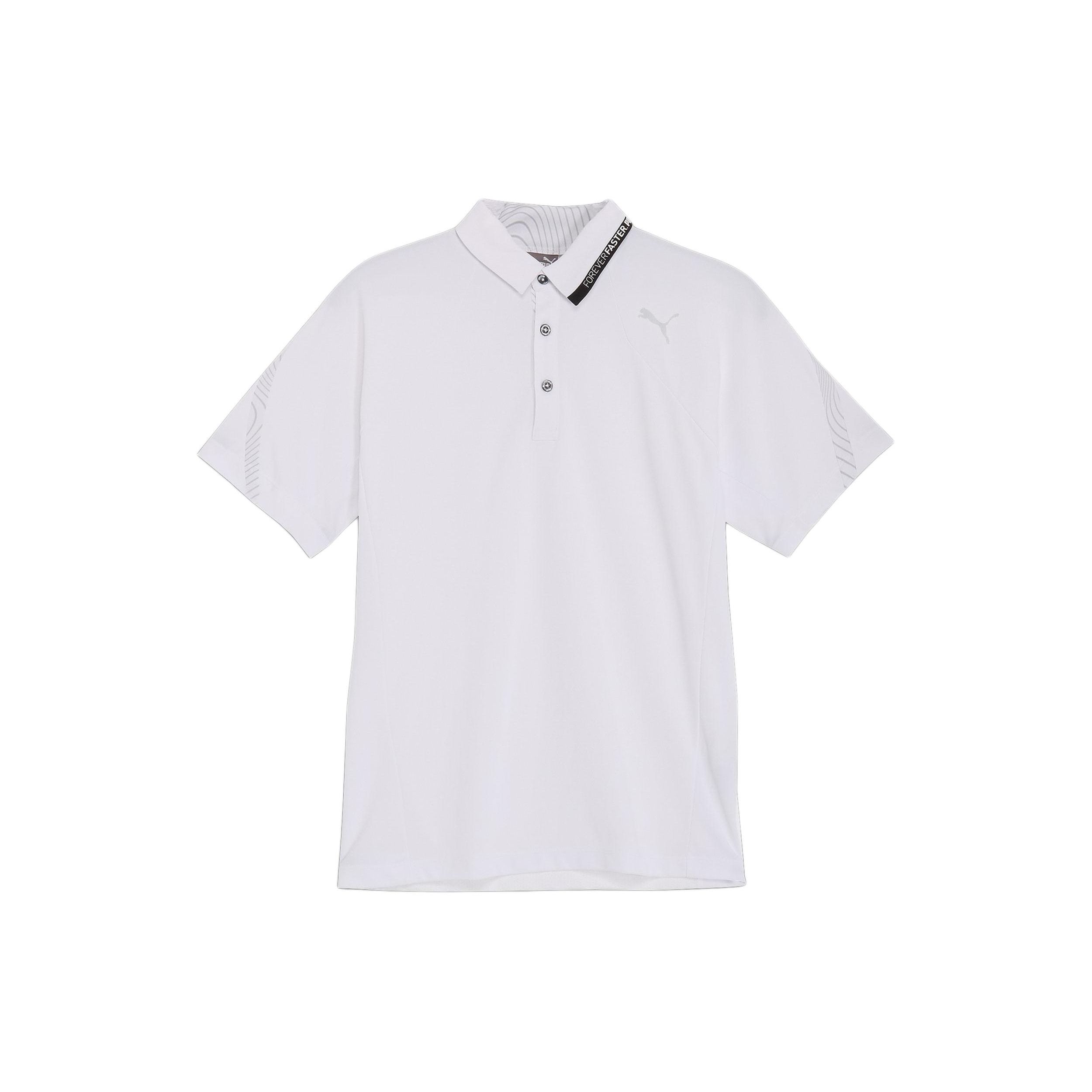

PUMA Color Block Casual Straight Fit Polo Shirt Men tops White 627601-04 M