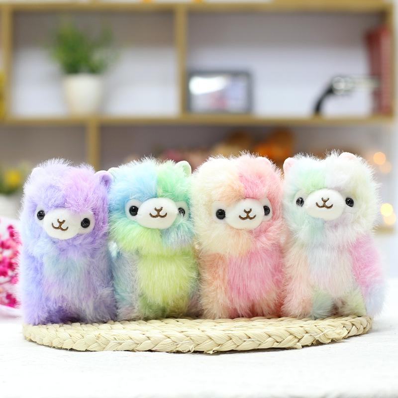 New Mink Fleece Alpaca Plush Keychain, Cute Mini Sheep Doll Pendant, Creative Bag Hanging Ornament