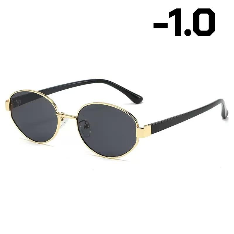 New Metal Frame Myopia Sunglasses Frames Women Men Retro Ovel Frame Outdoor UV400 Near Sight Eyeglasses Frames Sunshade Goggles