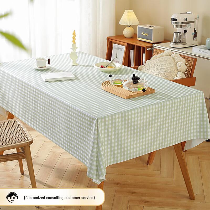 MiHua Easy-Care PVC Tablecloth Width 140cm * Length 180cm