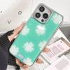 Lucky Clover for iPhone Apple 17/16Pro Mobile Phone Case 14 Electroplating Epoxy 15 Hydrating 12 Hard 13