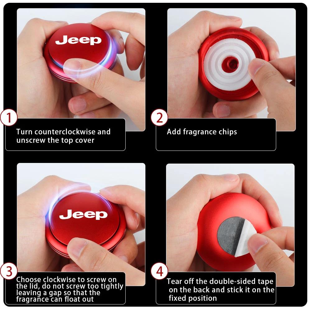 Für Jeep Auto Aromatherapie Auto Innenraum Lufterfrischer Dekoration Zubehör Für Jeep Renegade Wrangler JK Compass Cherokee Libert