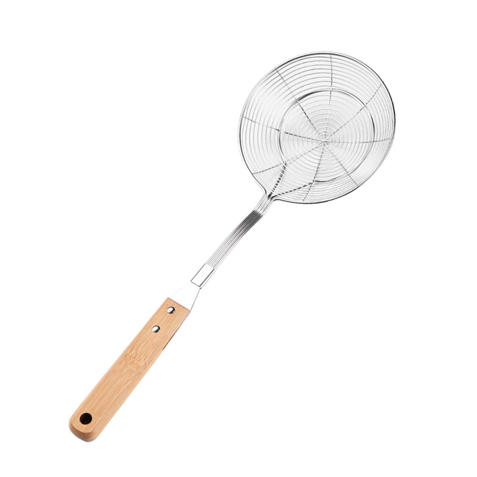 

Деревянная длинная ручка-ситечко, жаропрочная шумовка, половник для приготовления и жарки, многофункциональный кухонный инструмент S