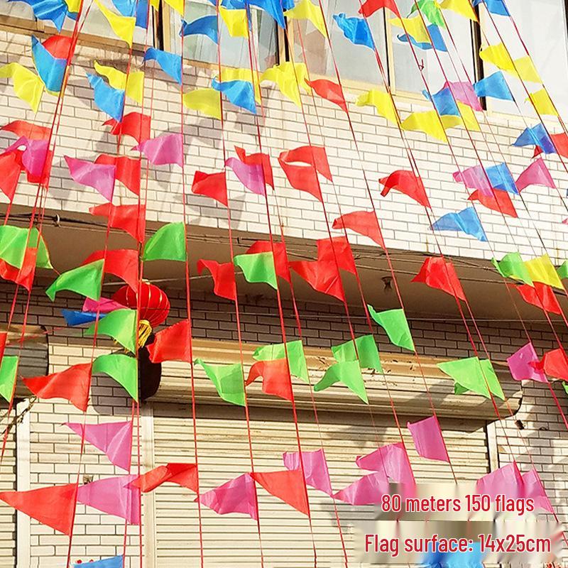 Customizable Red Triangle Pennant Wedding Decoration