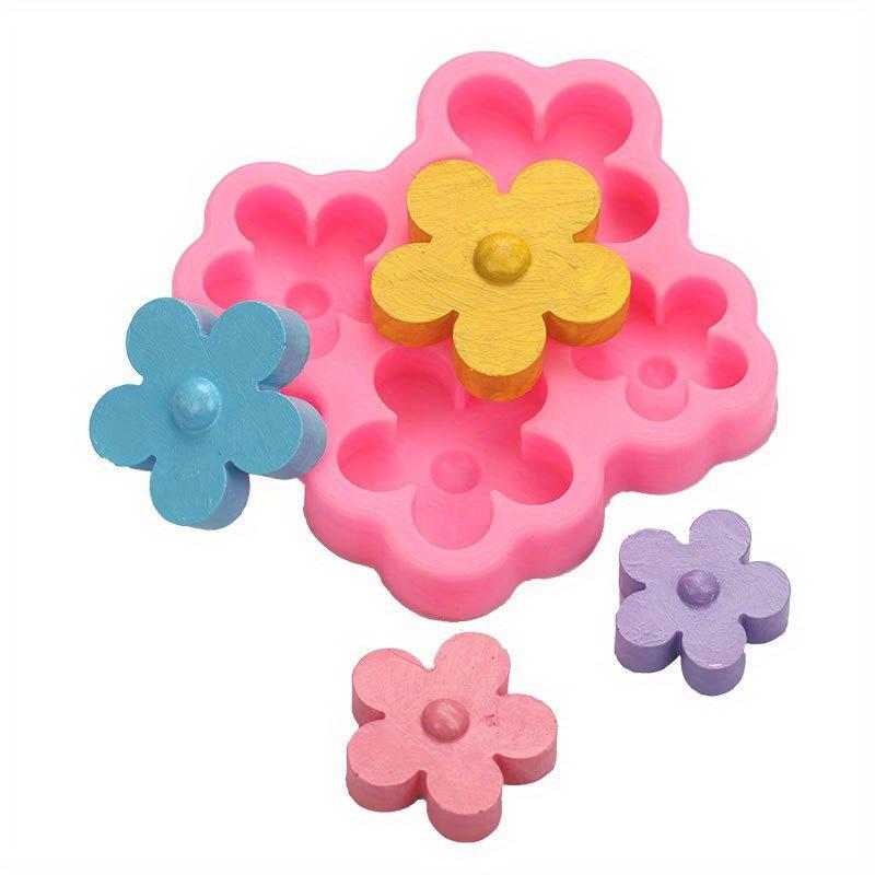 3pcs Flower-Shaped Silicone Molds for Baking And Crafting - Includes Cherry Blossom, Plum Blossom, And Sunflower Designs