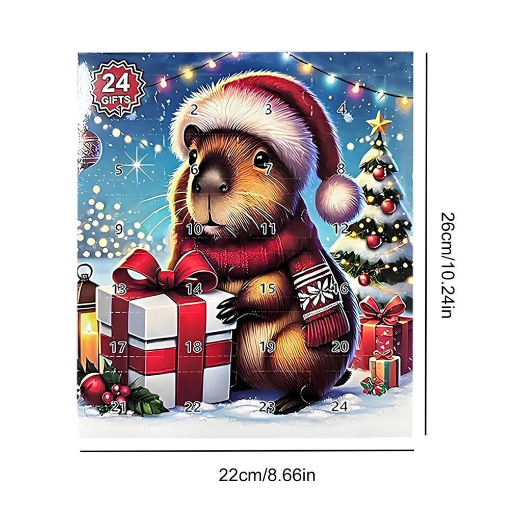Christmas Advent Calendar 2025 24 Days Christmas Countdown Calendar 24 Days Cute Capybara Calendar for Boys Girls Children
