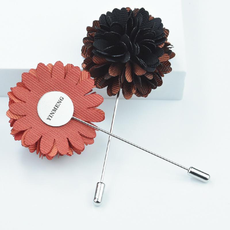 Handmade Floral Blue Corsage Brooch for Men & Women