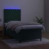 Maison Exclusive - Sommier à lattes de lit et matelas et LED Vert foncé 80x200 cm