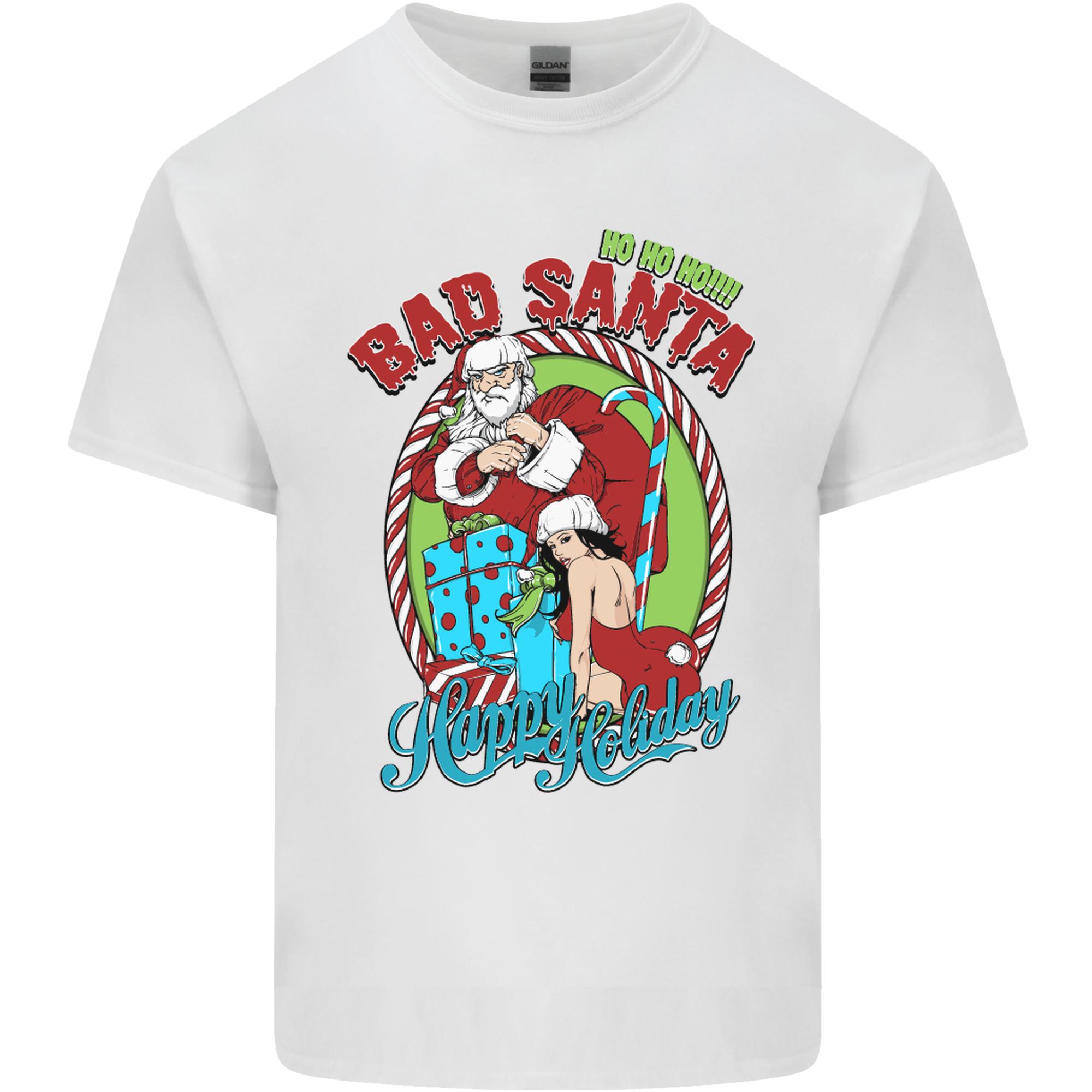 Christmas Bad Santa Funny Xmas Unisexs Light Cotton TShirt S