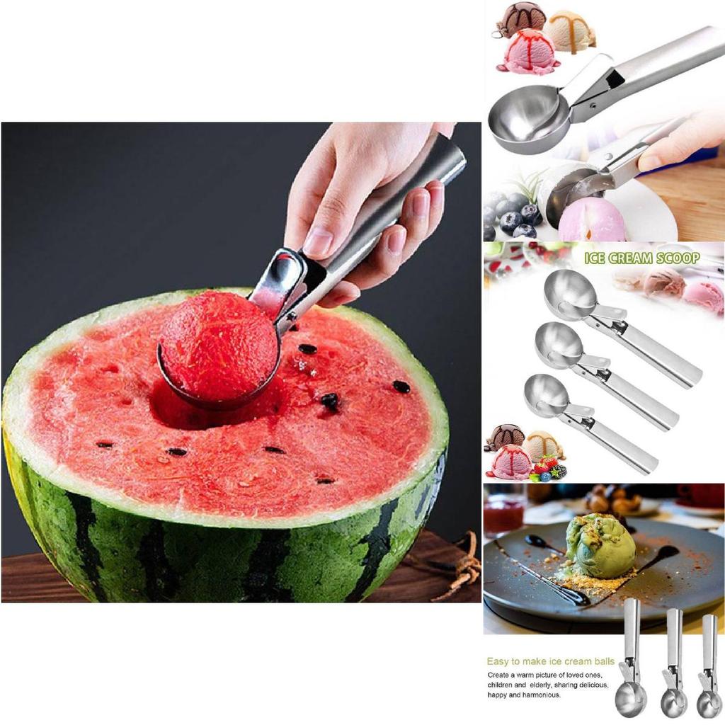 Hochwertiger Eisportionierer aus Edelstahl mit komfortablem Griff und stilvollem Design für müheloses Servieren