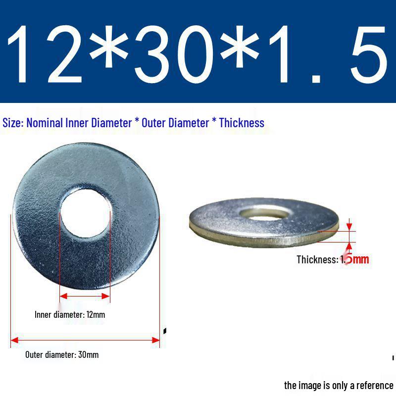 Galvanized Flat Metal Washer Spacer M3-M60