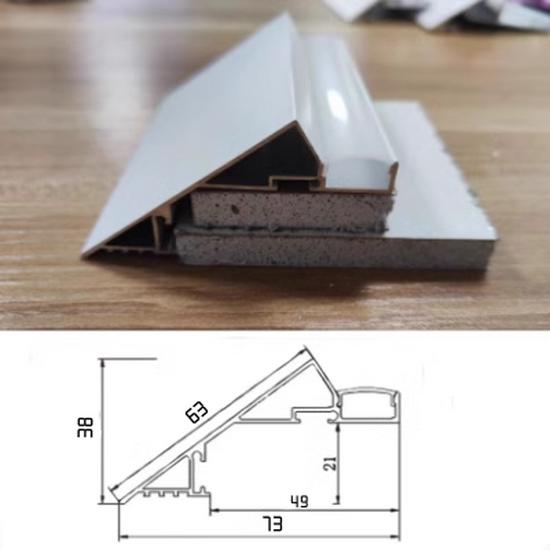 Beveled Linear Ambient Light: 45° Cove Ceiling Strip with Reflective Trough