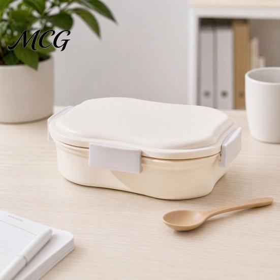 Tragbare Brotdose Snackbehälter, mit Design mit separaten Fächern, lebensmittelechte PP-Box, integriertes Eis für Obst und Nahrungsergänzungsmittel Schicht Hält