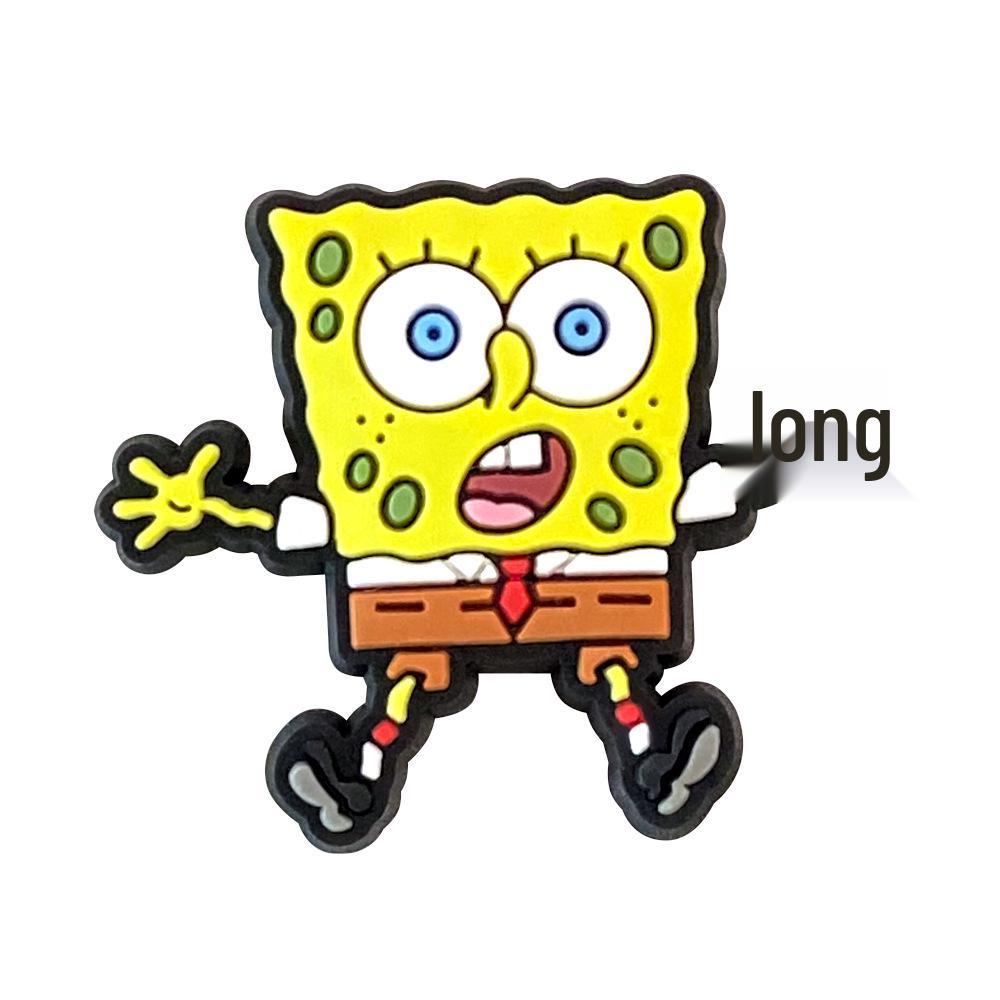 SpongeBob Series Clog Shoe Charms - 32 Soft Rubber DIY PVC Ornaments & Buckles