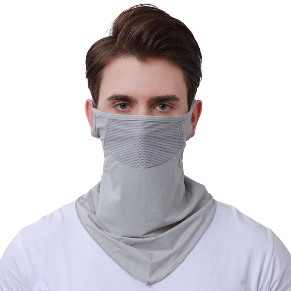 Ice Silk Sunscreen Face Scarf Mesh Neck Wrap Cover Breathable Summer Mask  Fishing
