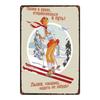 Vintage Russian Cartoon PinUp Girl Metal Tin Sign  Retro Iron Painting Plaque for Pub Cafe Home Wall Decor  Sexy Girl Poster